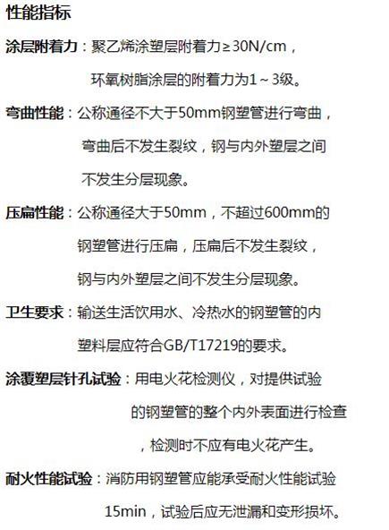 泰州消防涂塑钢管现货性能指标 泰州消防涂塑钢管现货性能指标